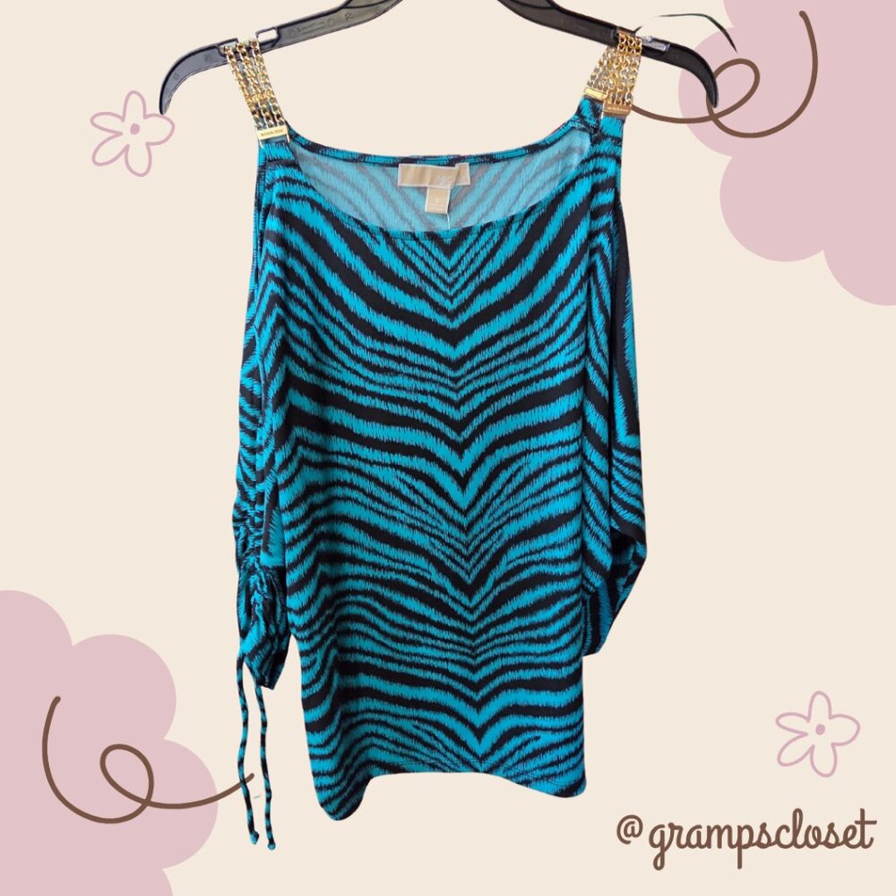 Michael Kors Small Printed Off-Shoulder Top